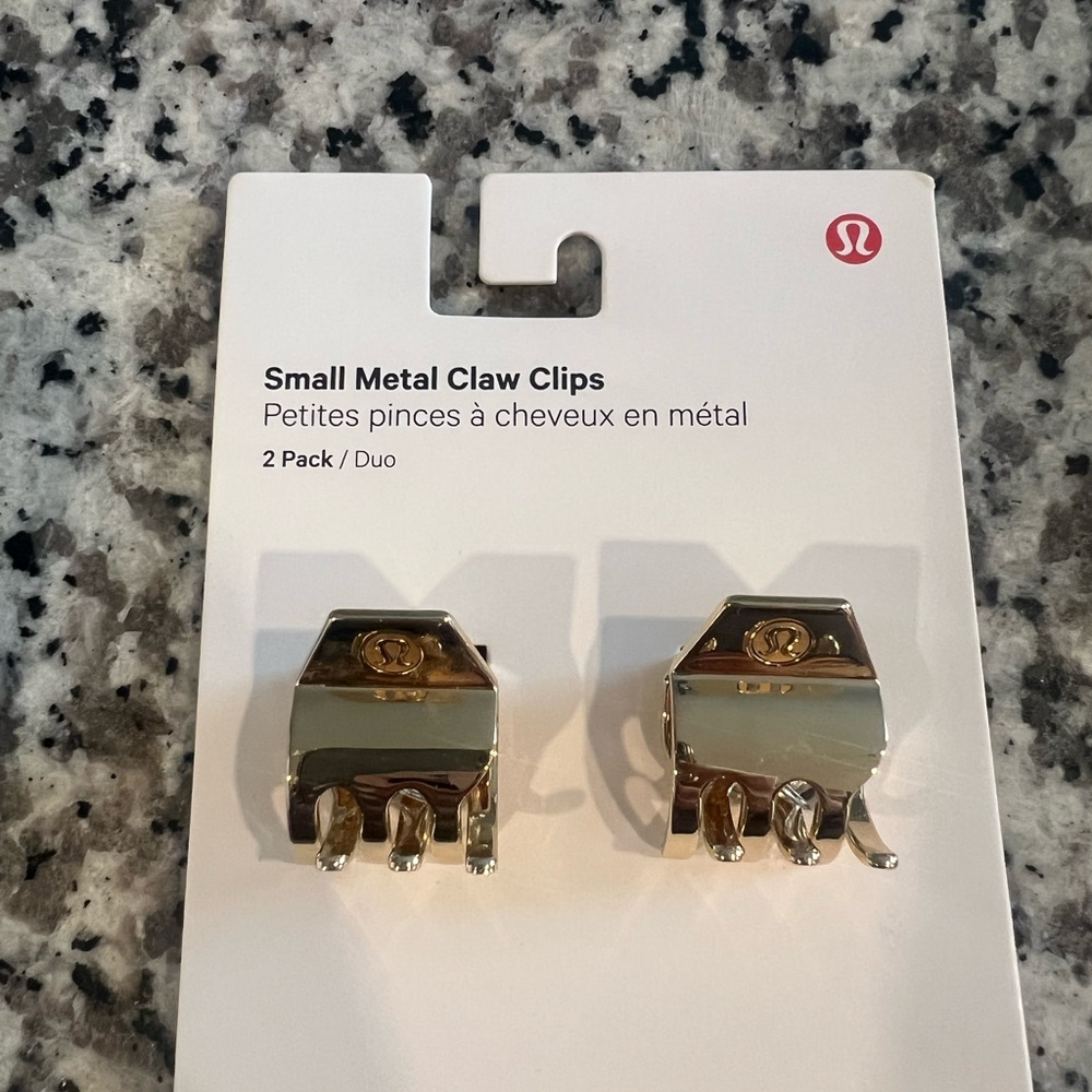lululemon athletica Shiny Gold Claw Clips - 2 Pack